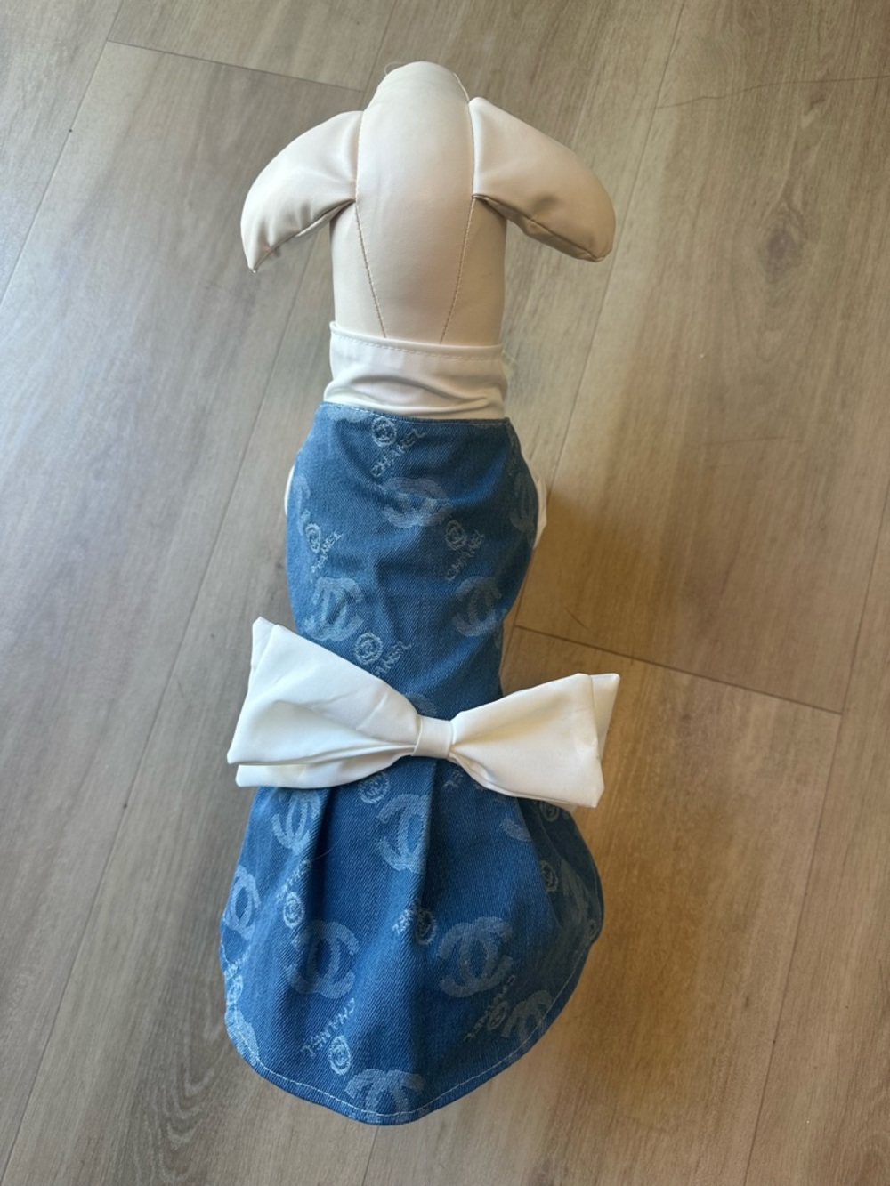 Designer-Inspired Denim Bow Skirt for Women - Blue